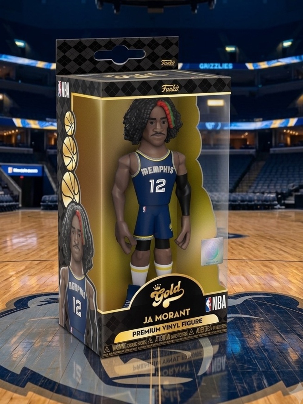 🏀 New Funko Gold NBA Premium Vinyl Figure 5”T Ja Morant Memphis